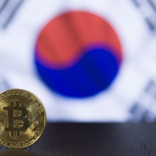 south korea flag and bitcoin
